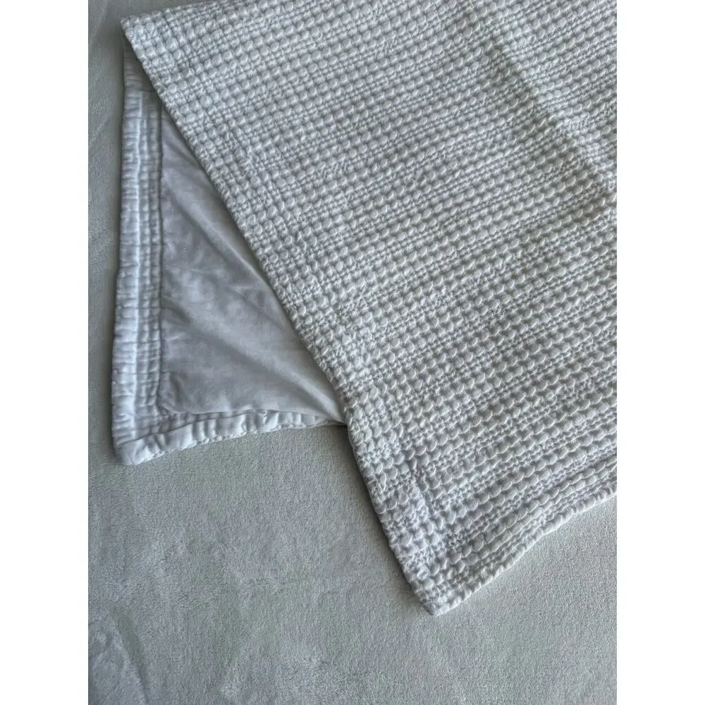 Pottery Barn 36x20 Crisp White Waffle King Pillow Sham‎ Cover Coastal Cottage